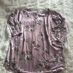 Honey & Lace Soft Floral Tunic Size Large